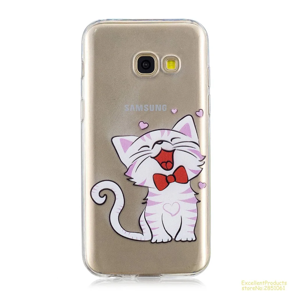 Силиконовый чехол для телефона Samsung A3 2017 A320 fundas hoesje Красивый Веселый мультяшный