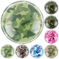 handmade 6 size glass mixed camouflage flatback camo cabochon domed diy jewelry charm photo pendant setting