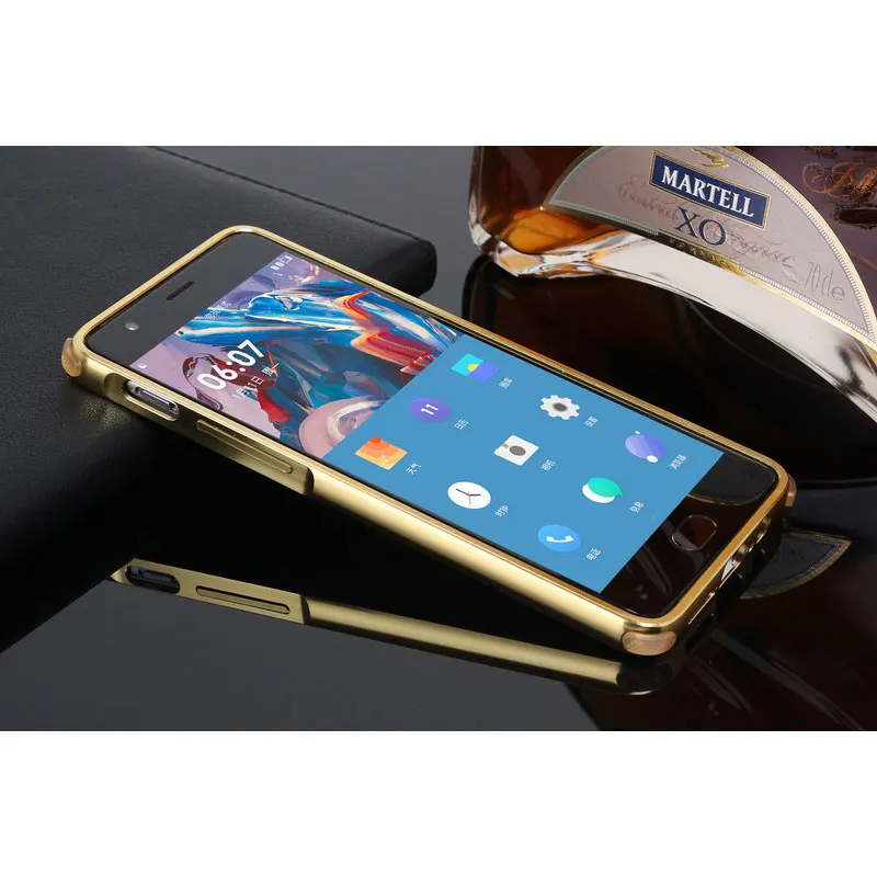 Чехол из ПВХ для Oneplus 3T Матовый PC задняя крышка + Алюминий металлический каркас
