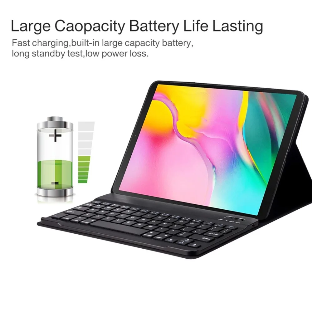 

Case on for Samsung Galaxy Tab S5e 10.5 inch 2019 Flip Covers with Bluetooth Keyboard Coque Shockproof Plastic Kickstand Cases