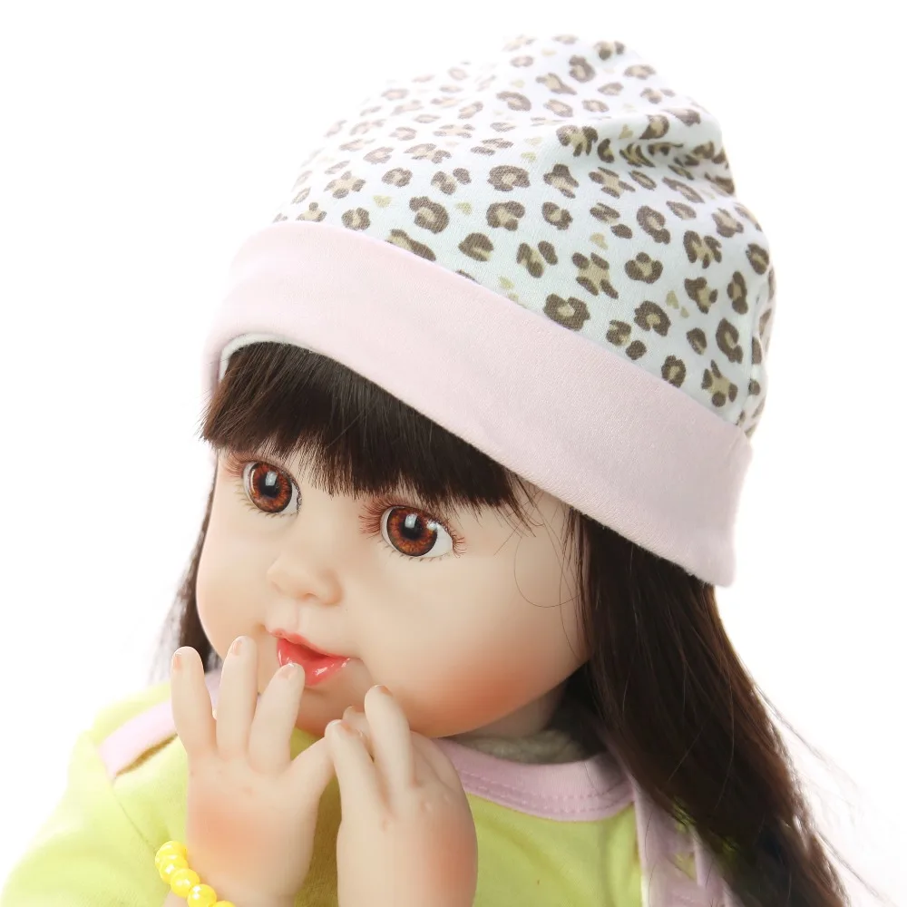 Reborn Baby Dolls длинные волосы модель для девочек 24 дюйма Реалистичная силиконовая