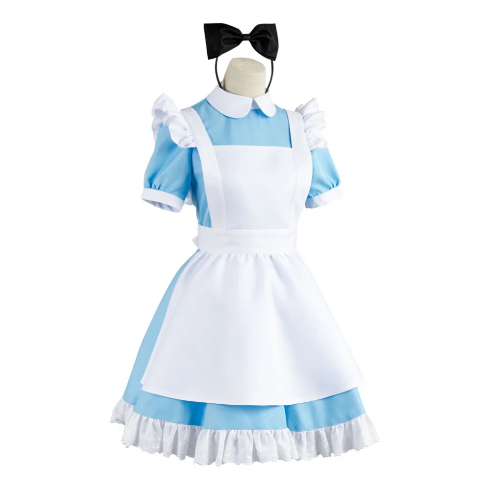 Alice Cosplay In Wonderland Costume Dress Maid Halloween Carnival Party Adult Women Full Sets | Тематическая одежда и