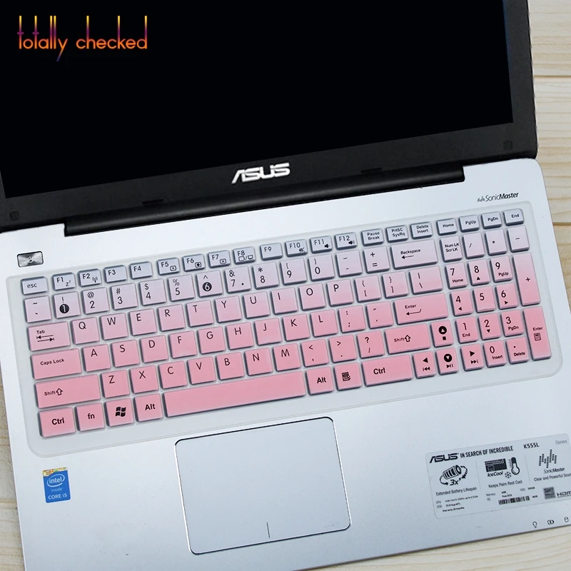Защитный чехол для клавиатуры Asus X54C Fl8000U Fx60V A580U W519 Vm510 X555Y X555L X555B X55C X54H X53Sj N61V 15 6