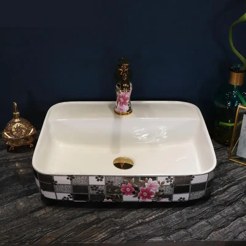 Jingdezhen умывальник для ванной комнаты керамический дома прямоугольный