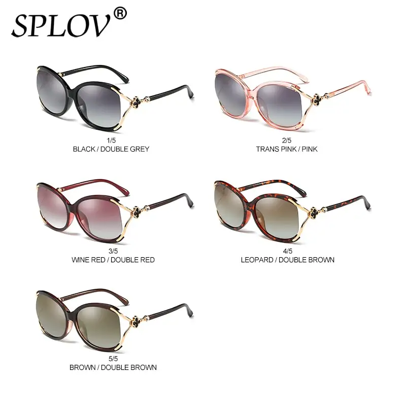 Женские солнцезащитные очки в стиле ретро SPLOV поляризационные Yuppie с жемчужными