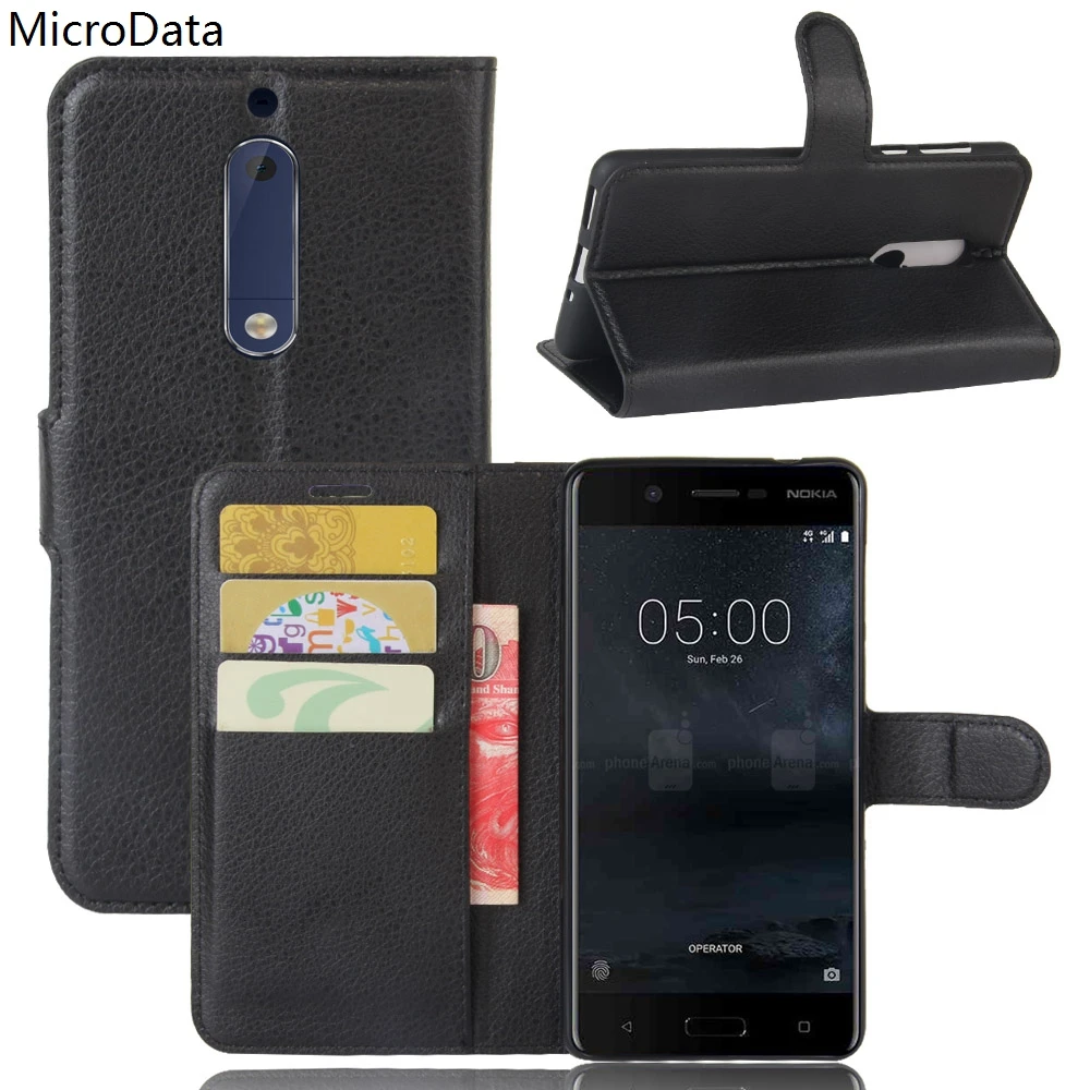 Роскошный флип кейс из искусственной кожи для Nokia 5 2 дюймов кожаный чехол