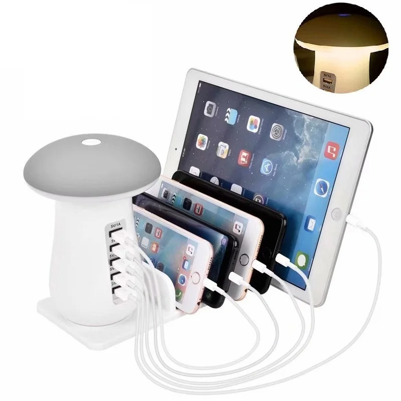 Tycipy 5 USB разъем Зарядное устройство Multi Порты и разъёмы ночника зарядка через usb