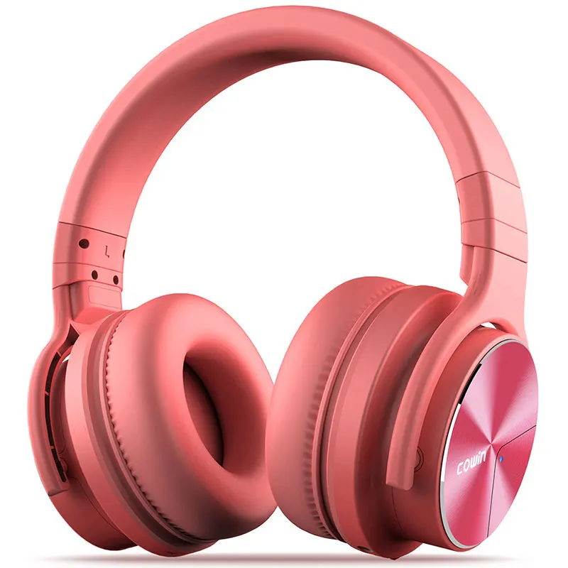 Cowin E7PRO Active шум шумоподавления наушники беспроводной Bluetooth гарнитура стереонаушники HiFi с микрофоном - Цвет: E7PROPRINK