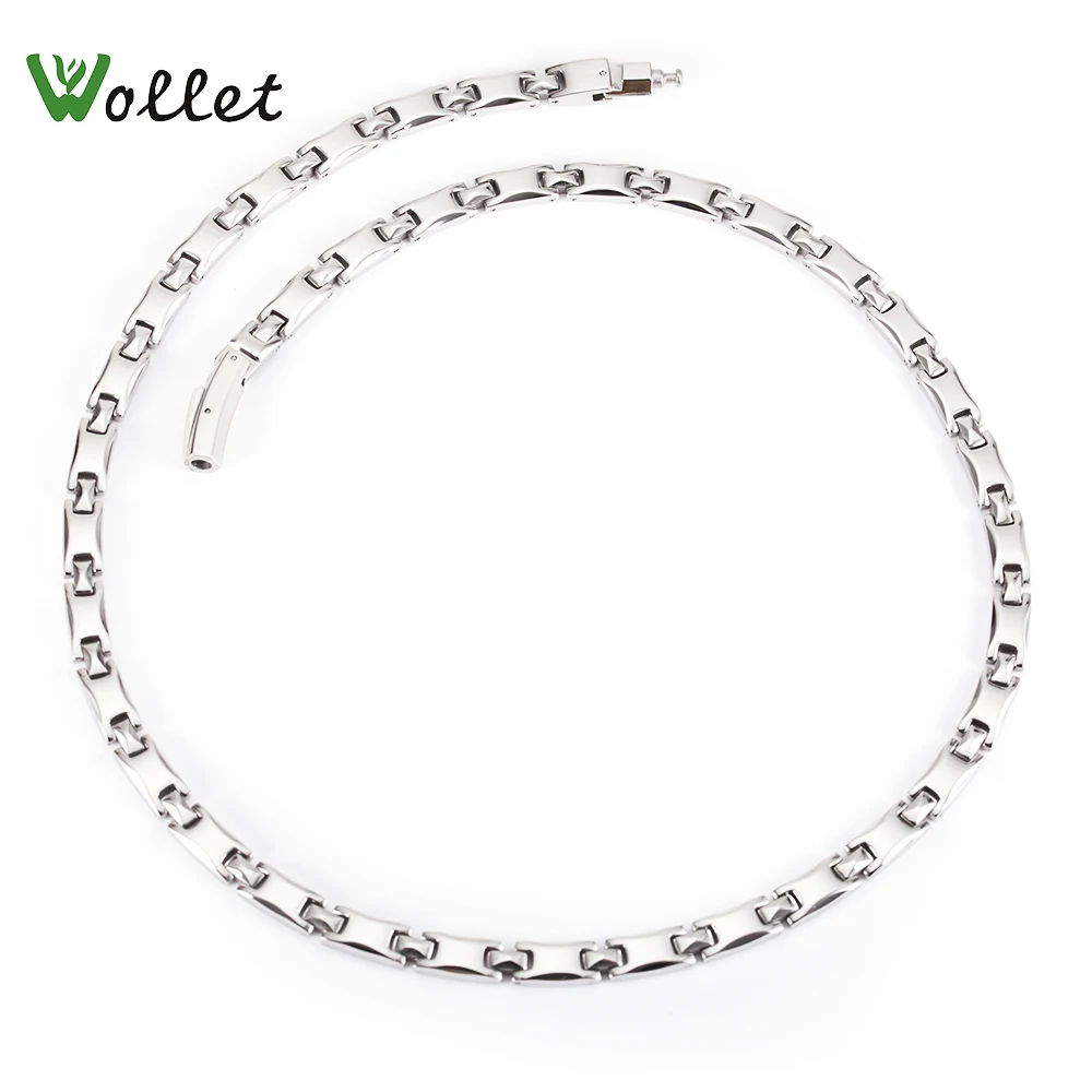 

Wollet Jewelry316L Stainless Steel Magnetic Necklace Women Metallic Silver Color Pendant Health Care Healing Energy