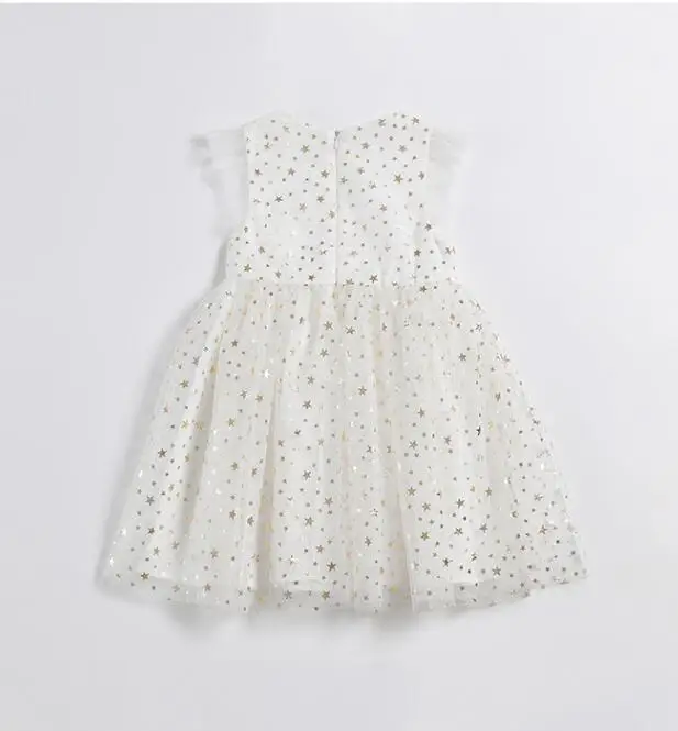 2018 летние сетчатые платья со звездами для девочек-принцесс детское милое платье 5