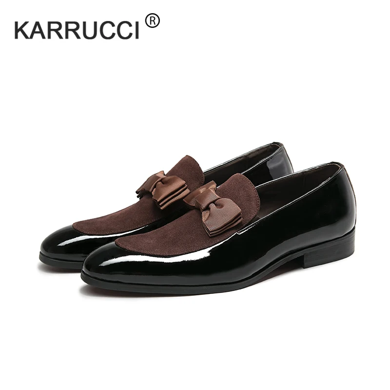 KARRUCCI/мужские свадебные черные модельные туфли ручной работы из натуральной