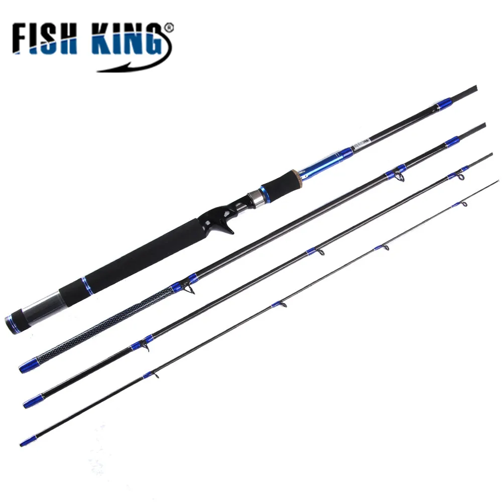 

FISH KING 99% Carbon 2.1m 2.4m 2.7m 4 Sections C.W 10-30G 15-40G Lure Rod Spinning Casting Fishing Lure Rod For Fishing Tackle