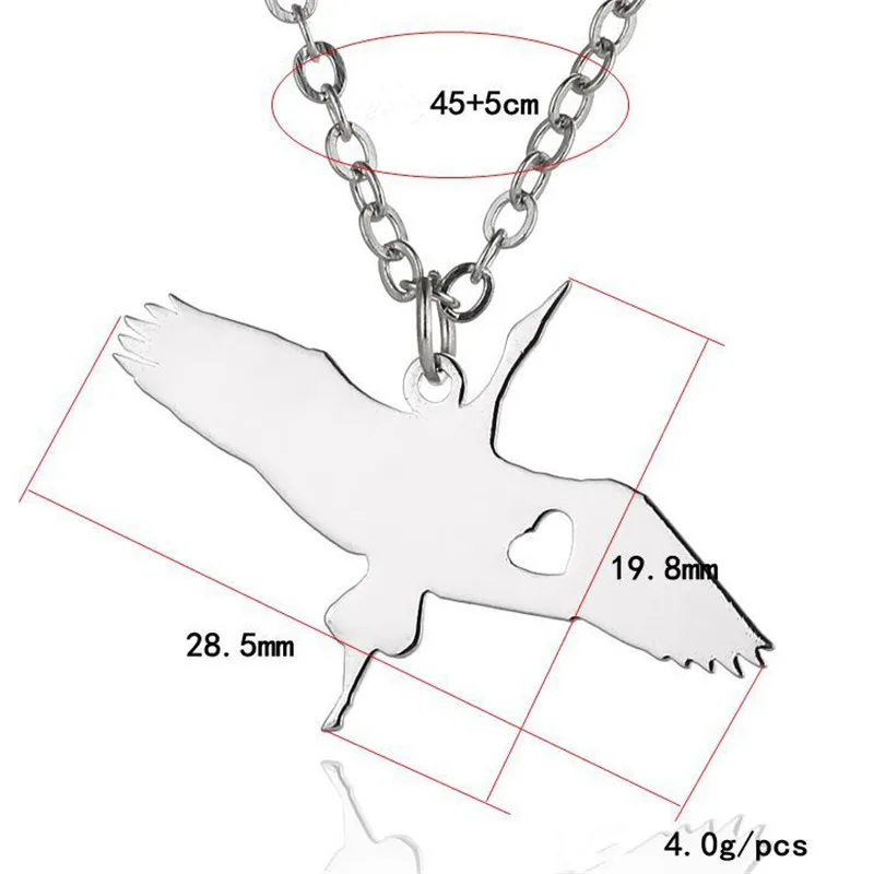 New Wild Goose Bird Charm Necklace Gold Color Silver Stainless Steel Swan Cygnus Pendant Women Jewellery | Украшения и аксессуары