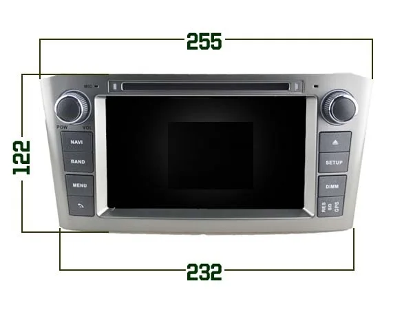 1024x600 четырехъядерный 7 &quotAndroid 1 для Toyota Avensis 2003 2008 2 din автомобильный dvd gps навигация