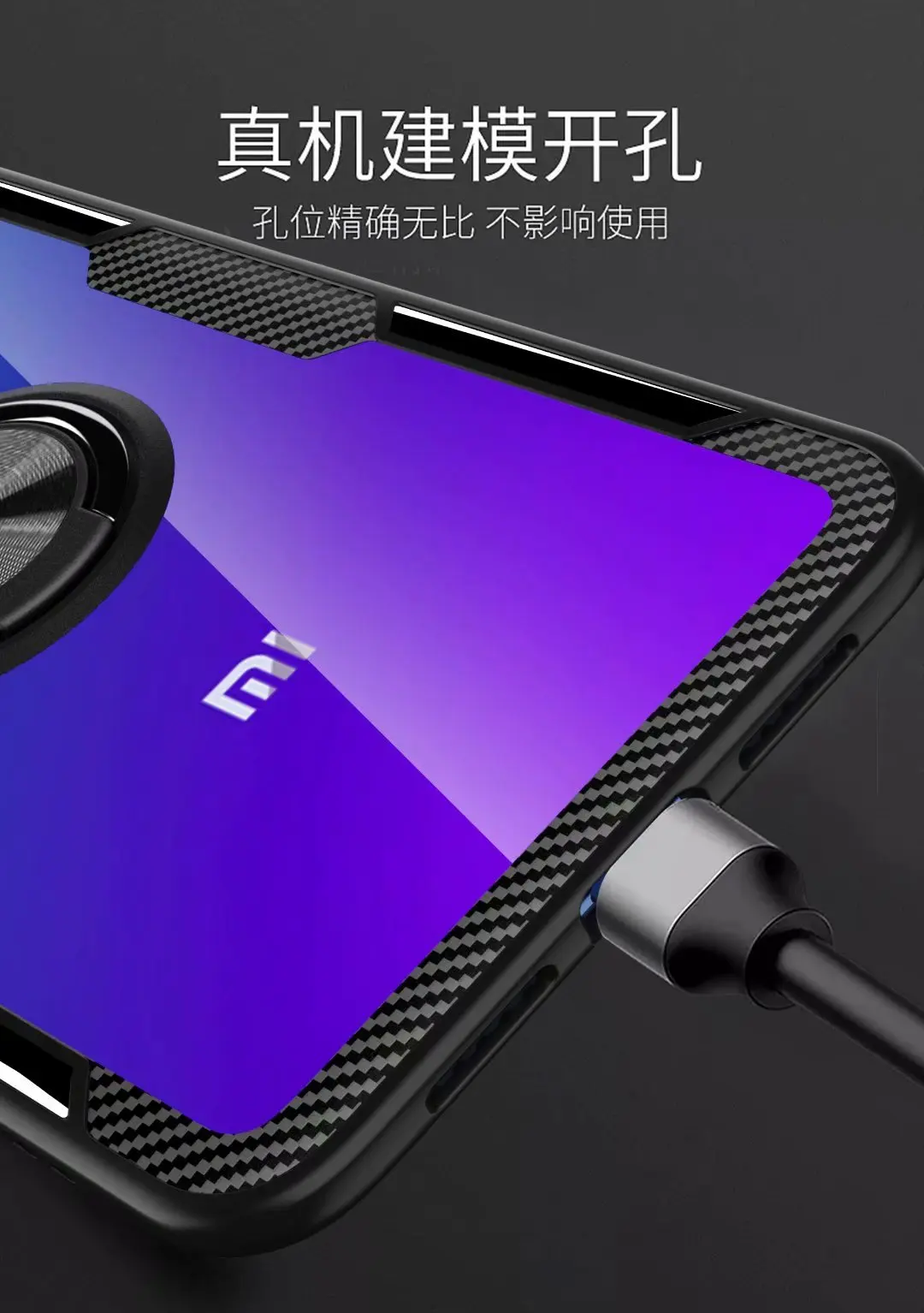 Для xiaomi mi 8 Lite чехол с кольцом-подставкой магнит прозрачный противоударный защитный чехол на заднюю панель для xiaomi mi 8 lite оболочка