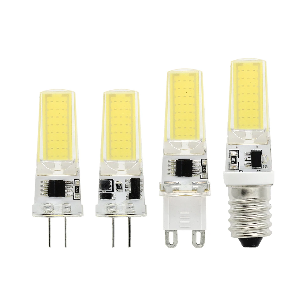 

Светодиодный светильник G4, G9, E14, 2 Вт, 3 Вт, переменный/постоянный ток, 12 В, 220 В, COB, SMD, светодиодный светильник, сменная галогеновая лампа, точеч...