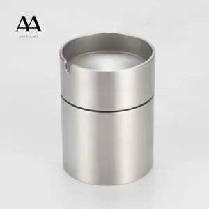 Автомобильная пепельница AMYAMY из нержавеющей стали, ветрозащитная чашка для хранения сигарет