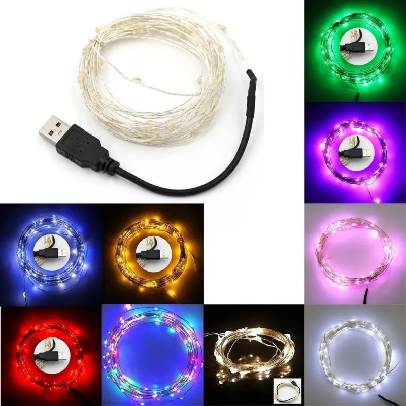 10 м 100LED USB медный провод струнный светильник s праздничный водонепроницаемый