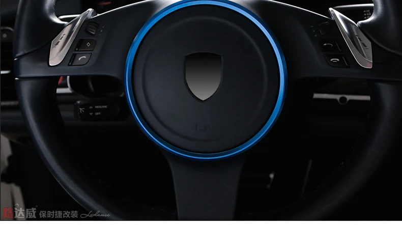 Алюминиевый сплав рулевого колеса Блестки крышка отделка автомобиля 3D Стайлинг для Porsche Panamera Cayenne macan украшение интерьера кольцо