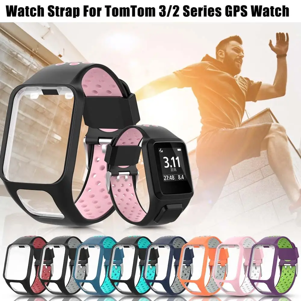 Двухцветные Сменные наручные часы силиконовый ремешок для TomTom Runner 2 3 Spark GPS