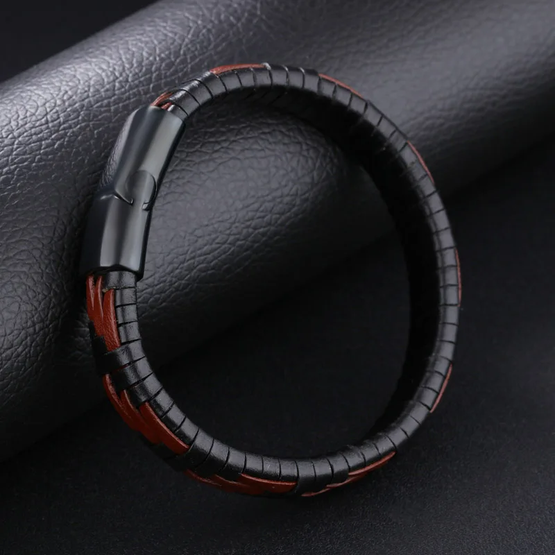 Мужские кожаные браслеты ручной работы в винтажном стиле 2019 модные ювелирные