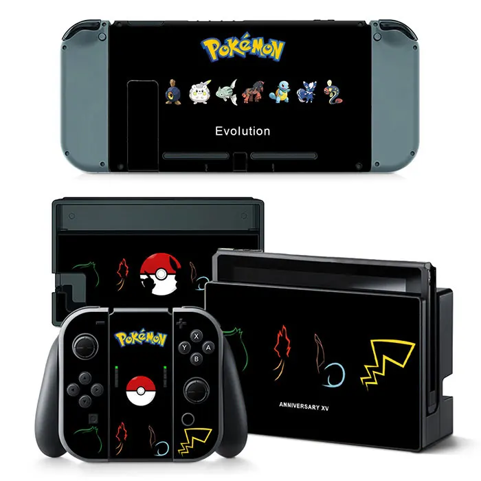 Чехол для переноски Pokemo NNIVERSAPY XV kingd EVA с переключателем, сумка для хранения+ наклейка, чехол для консоли, игровые аксессуары-Pikachus