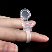 pp environmental tattoo ink ring cup microblading pigment holder with sealed cover tattoo accessories
