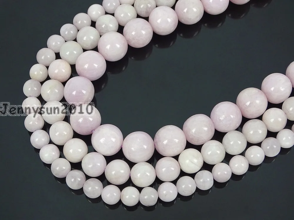 Бусины из натурального камня Kunzite круглые бусины с отверстием 15 дюймов 4 мм 6 8 10 12