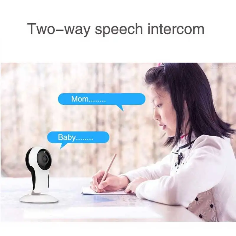 Умная видеоняня IP камера 1.0MP CCTV безопасности Wifi Cam система видеонаблюдения двухсторонняя голосовая ночного видения мобильный вид