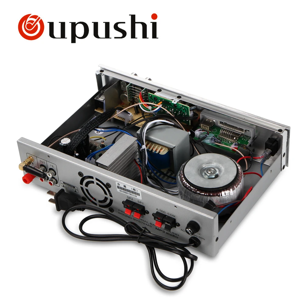 Oupushi Bluetooth домашняя музыкальная система mp3 плеер 50 Вт USB усилитель с 6 дюймовыми/8