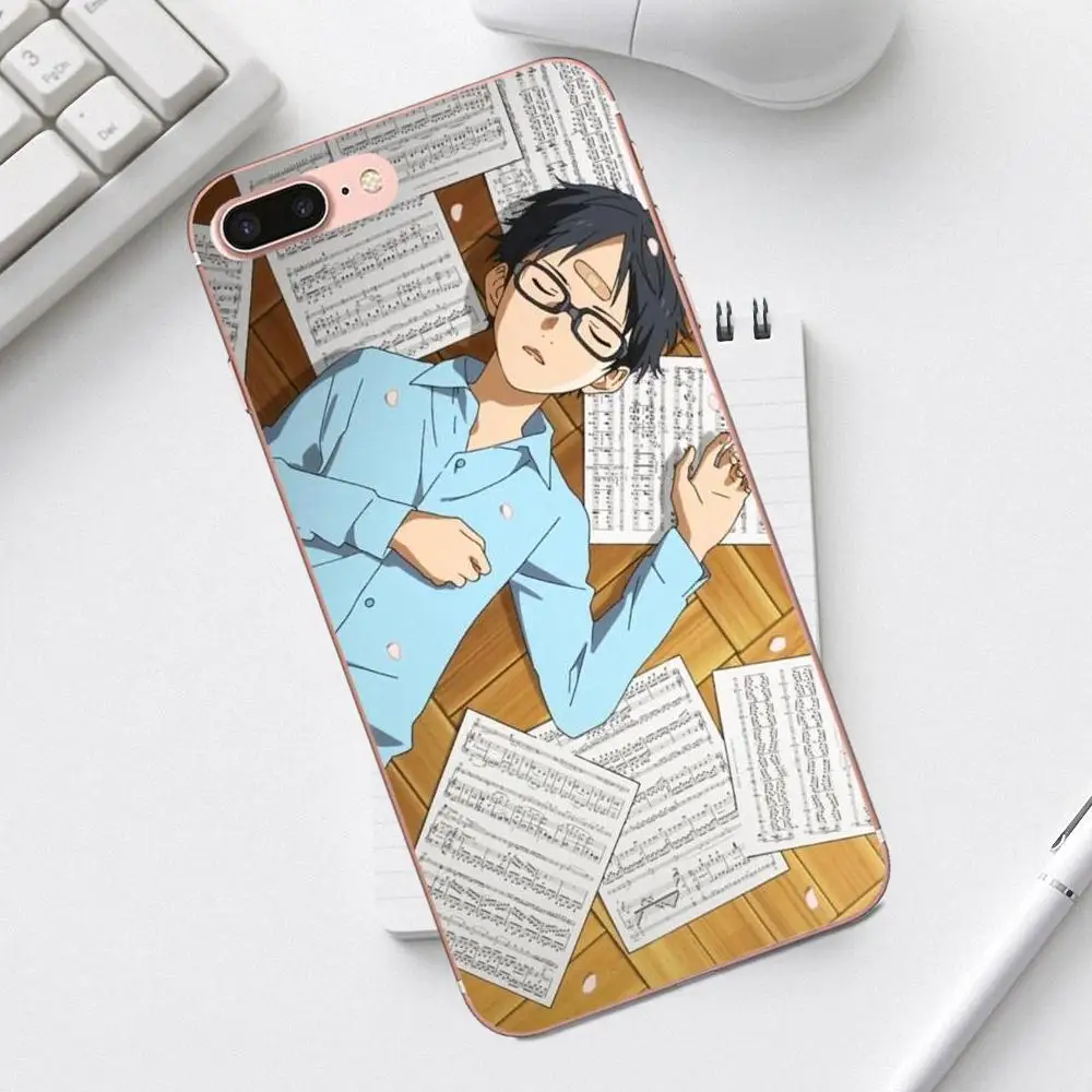 Мягкий кремнезем каваи ваша лежа в апреле обои для iPhone 4 4S 5 5C SE 6 6S 7 8 Plus X XS Max XR Galaxy A3