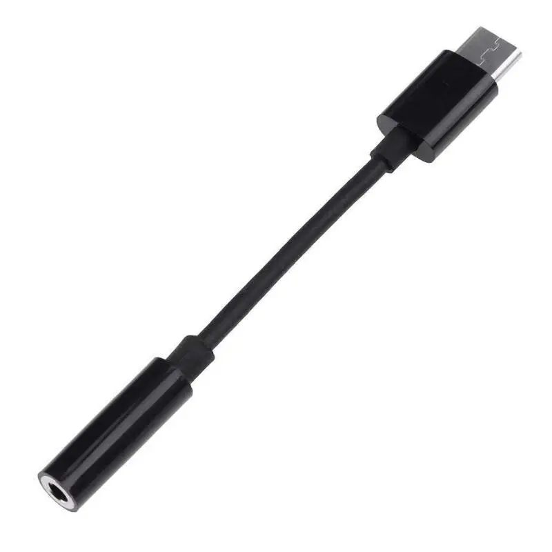 BRSUANG тип-c до 3,5 мм разъем для наушников Aux аудио адаптер тип-c адаптер USB конвертер для samsung huawei Xiaomi Oneplus sony и т. Д - Цвет: Черный