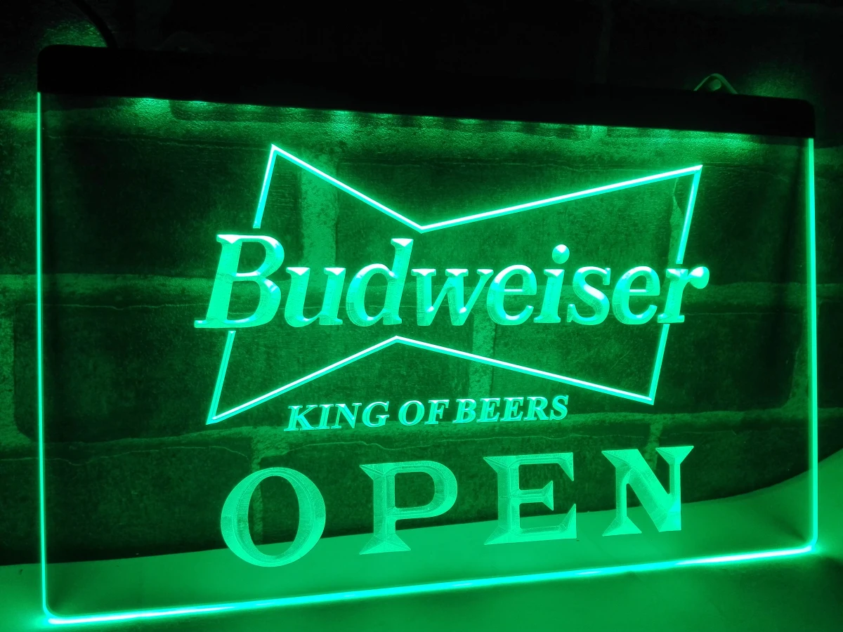 LE113 открытый Budweiser пиво NR Паб Бар светодиодный неоновый светильник вывеска для