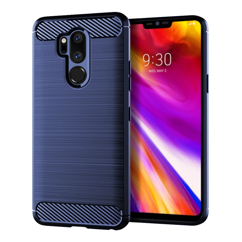 Для LG G7 ThinQ Чехол для мобильного телефона из матового углеродного волокна силиконовый защитный чехол для LG G7 мягкий чехол