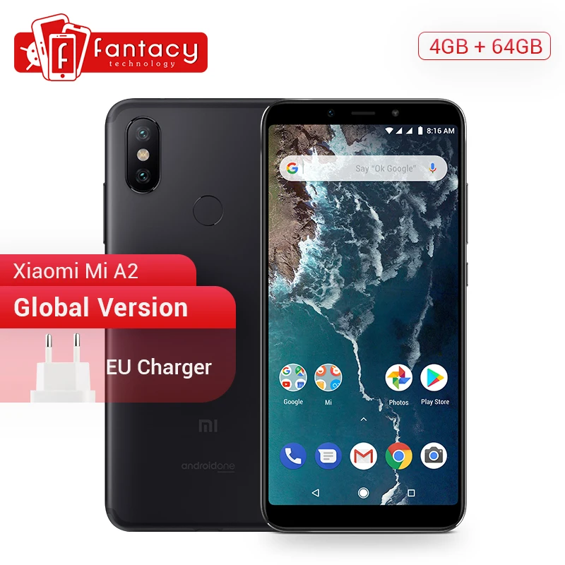 Глобальная версия Xiaomi Mi A2 Восьмиядерный процессор Snapdragon 660 4 ГБ 64 5 99 дюйма 18:9