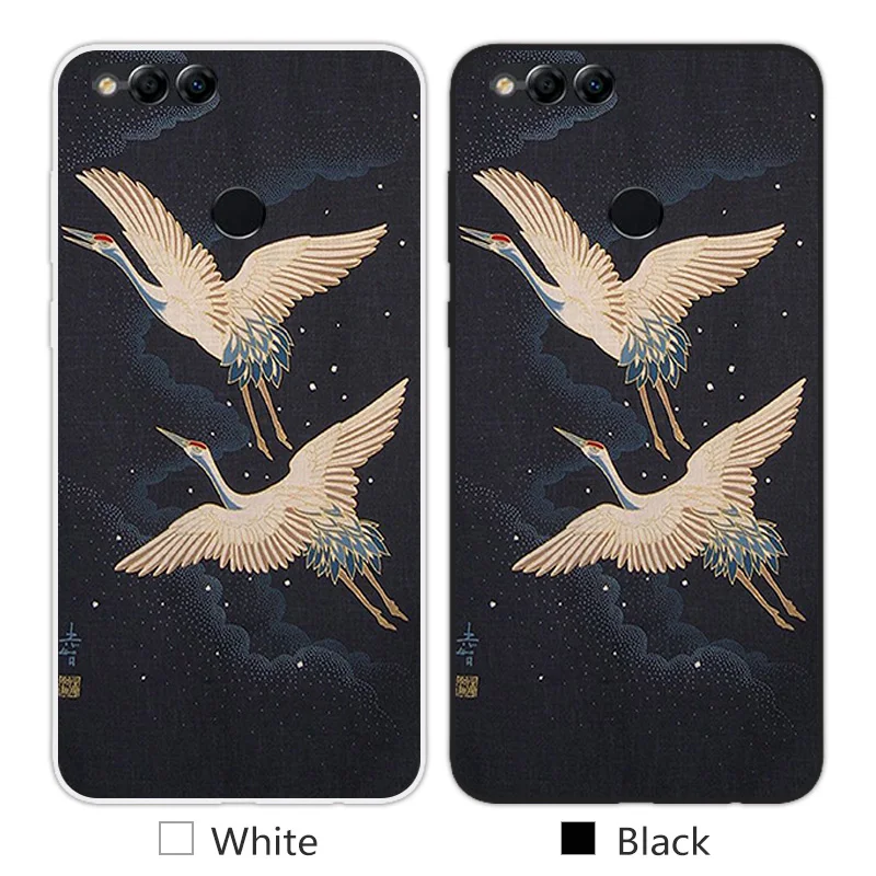 Чехлы для Huawei Honor 7X мягкие силиконовые чехлы с пейзажем дизайнерский чехол задняя