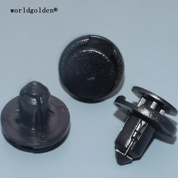 

worldgolden 100 шт. зажим для бампера фиксатор нажимного типа для Nissan # 01553-09611( 0155309611 ),01553-10501( 0155310501 ),90467-08185