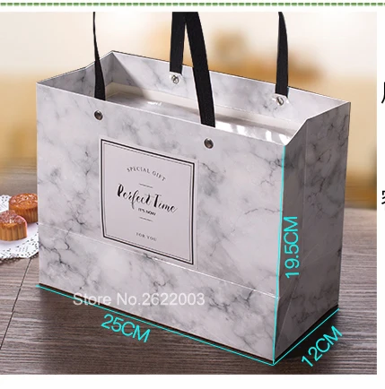 21x14x5 см прозрачная коробка для торта десертные макароны коробки печенья упаковывая коробки 100 шт./лот - Цвет: Paper Bag