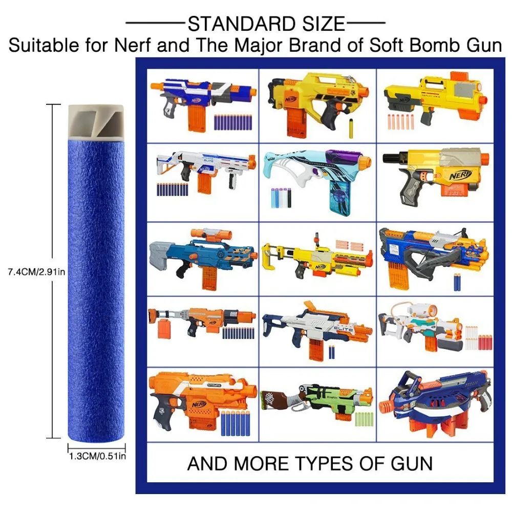 110 шт. запасные пули для Дротика Nerf N-Strike Elite Accustrike Series пенопласта | Игрушки и хобби