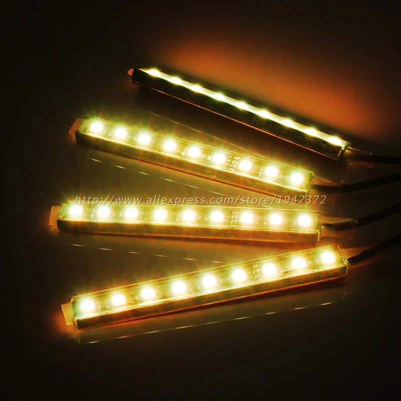 4 шт. 5050 SMD 10 Вт Автомобильная декоративная атмосферная полоса освесветильник