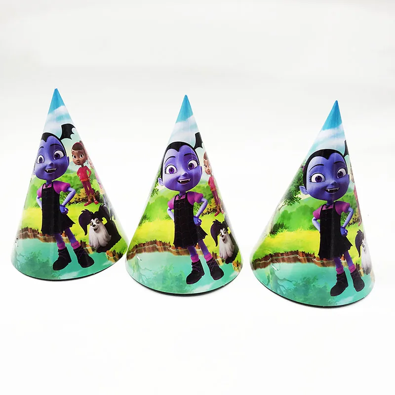 6 шт./лот Vampirina тематическая вечеринка шляпы тема День Рождения бумажные для