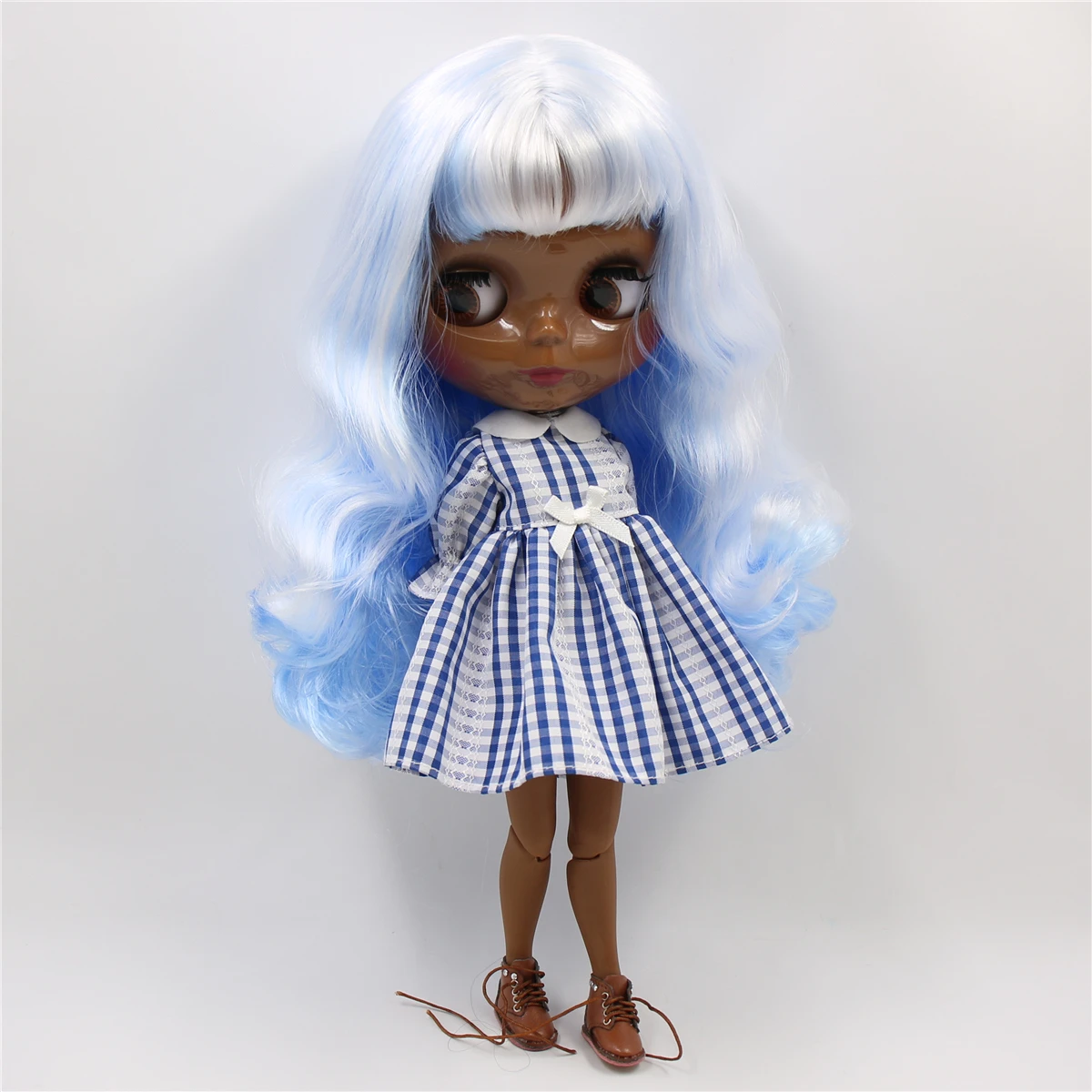 Ледяной DBS Blyth кукольные 1/6 bjd шарнирное тело бело голубые волосы из белой кожи