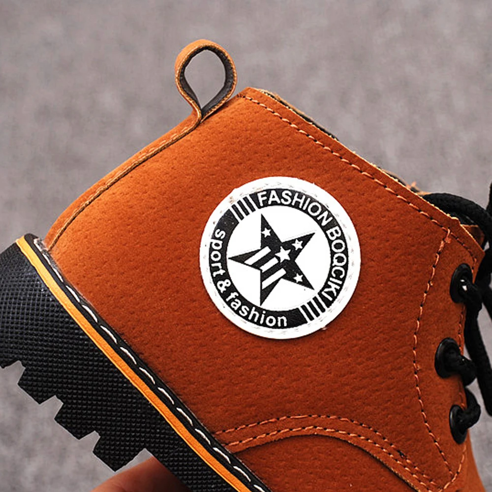 Зима новый мальчики сапоги Западный ветер звезды девушки Мартин свинья кожа