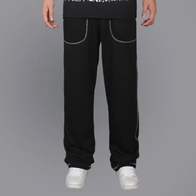 Модные длинные брюки в стиле хип хоп мужские тренировочные с эластичным поясом