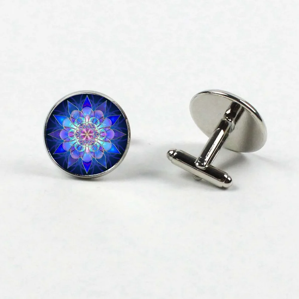 

2019/Fashion Mandala Flower Men's Shirt Cufflinks Wedding Gift Jewelry Cufflinks