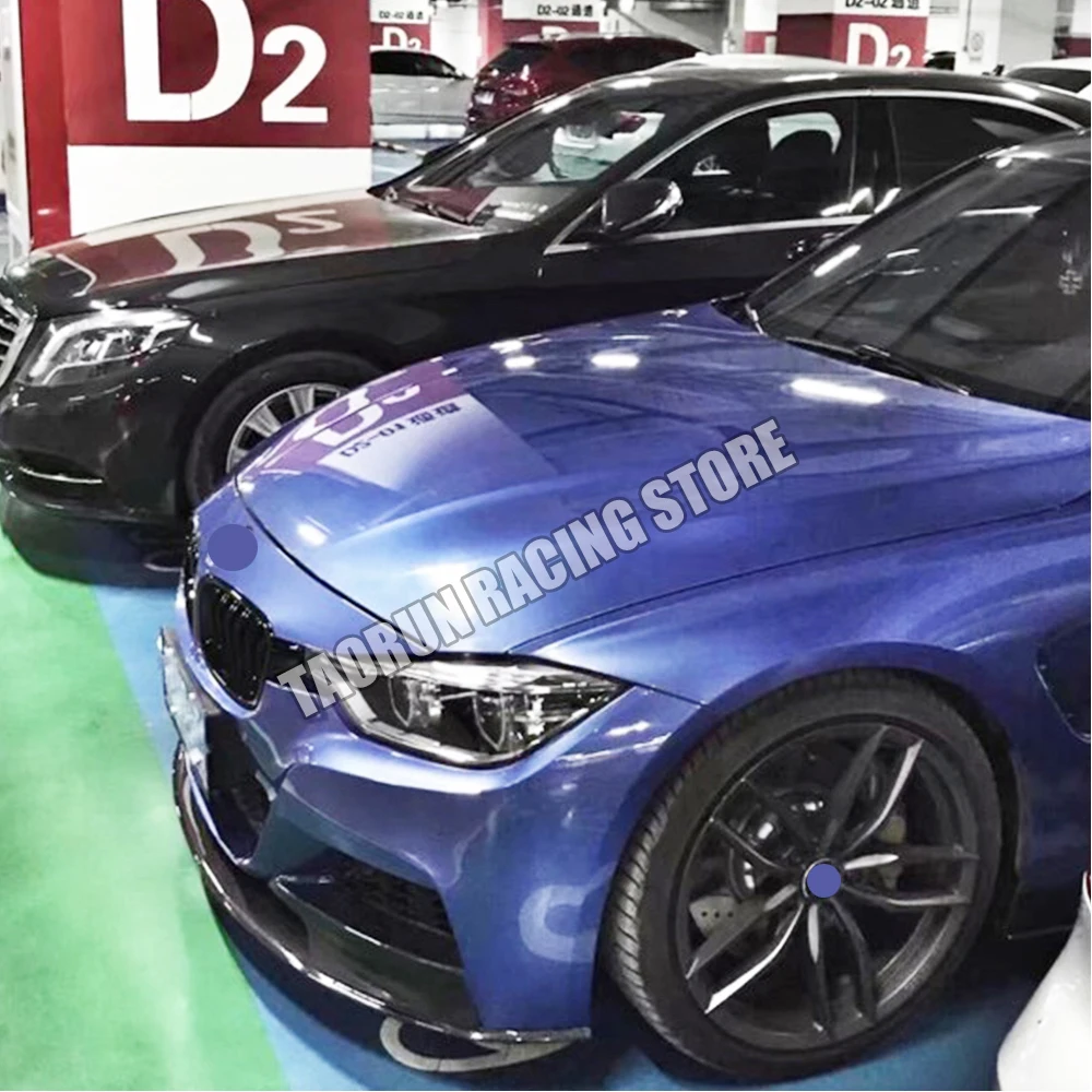 P Стиль углеродного волокна переднего бампера подбородка губы для BMW F30 F31 3 серии