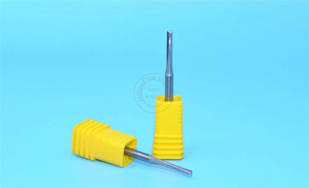3,175 мм shank-1PCS, набор ножей твердого карбидная древесина инструмент, фрезерный станок по дереву, деревообрабатывающий резец, 2 Флейта прямой бит