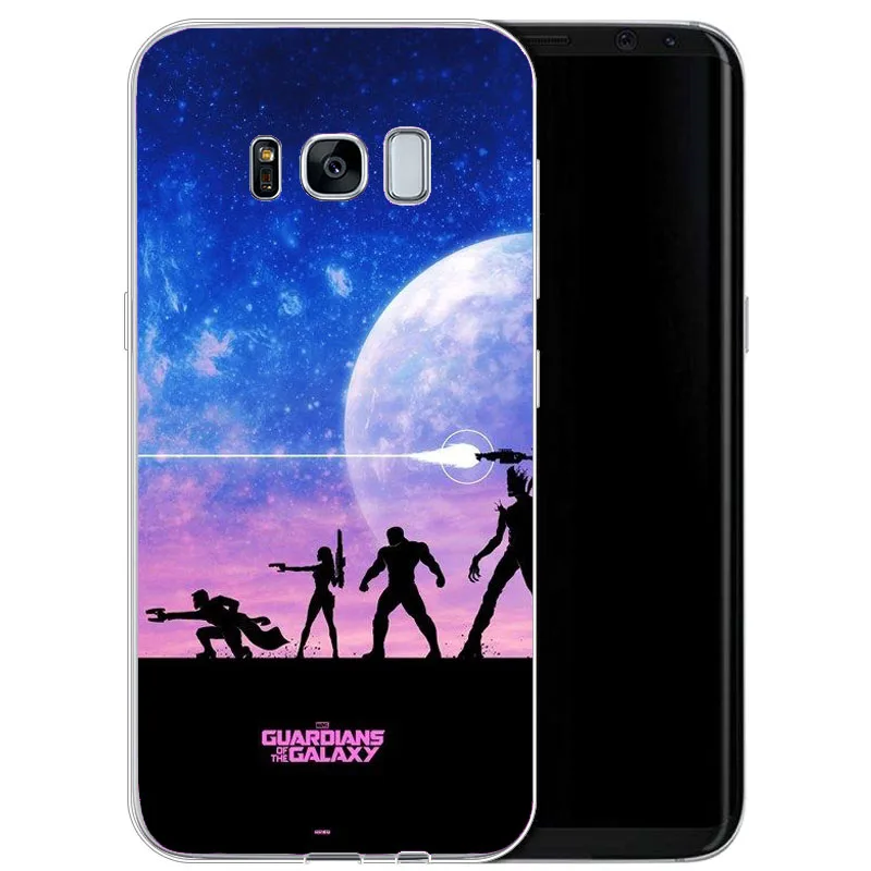 Стражи Галактики Galaxy с героями комиксов Марвел мягкий силиконовый чехол для