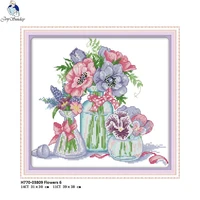 joy sunday flowers 6 counted cross stitch diy handwork dmc14ct and 11ct for embroidery home decor needlework cross stitch kits