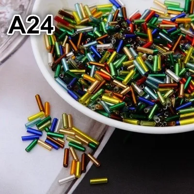 Лидер продаж 2015 бусины из чешского стекла с серебряным сердечником 2*6 мм 60 г/1440 шт.